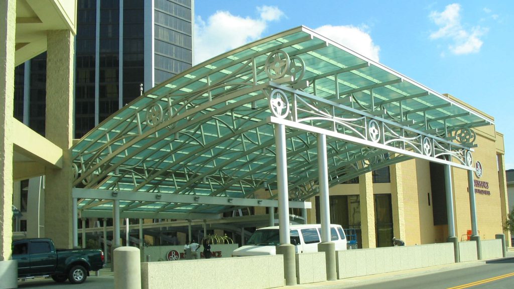 canopy polycarbonate gerbang parkir