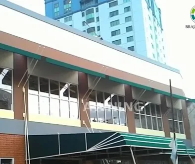 canopy kain market city Jakarta hijau jendela dan gerbang
